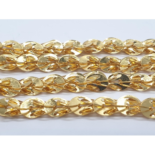 533 - 24ct gold fancy neck chain, weight 16.3g and 44cm long approx