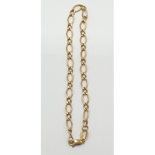 549 - 18ct gold link bracelet, weight 28.4g and 18cm long approx