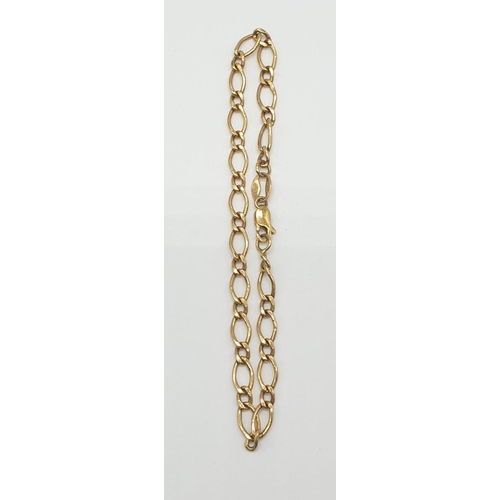 549 - 18ct gold link bracelet, weight 28.4g and 18cm long approx