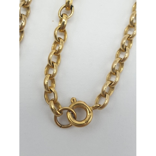 572 - 9ct belcher chain 17.8gm, 74cm long.