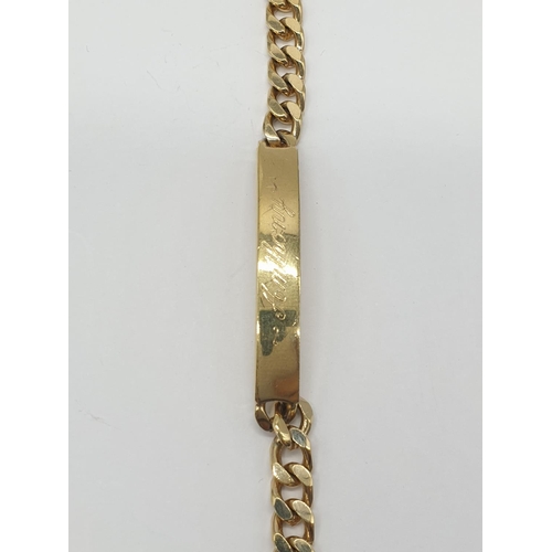 588 - Silver gilt ID bracelet with the name Anthony engraved on it. Weight is 20.6gm.