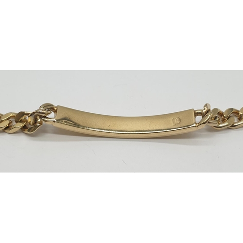 588 - Silver gilt ID bracelet with the name Anthony engraved on it. Weight is 20.6gm.