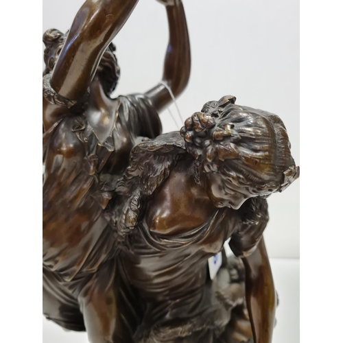 466 - Clodion bronze statue of two nymphets and a cherub. 
41cm tall, weight 7.9kg.