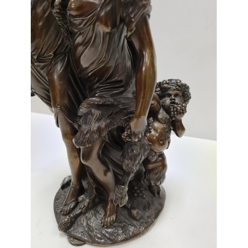 466 - Clodion bronze statue of two nymphets and a cherub. 
41cm tall, weight 7.9kg.