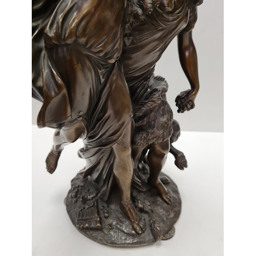 466 - Clodion bronze statue of two nymphets and a cherub. 
41cm tall, weight 7.9kg.