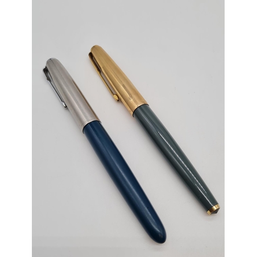 580 - Two parker fountain pens one from 1951 and one from 1961, both in good working order.