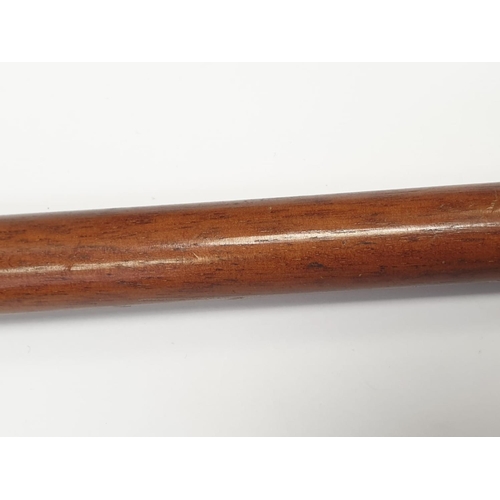 176 - Ivory handled walking stick, 90cm long with handle shaped of a jockey