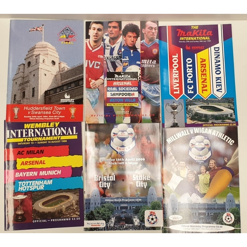 183 - F.A. Full Members Cup Final Programs 1986 - 2000 Full Set from the Old Wembley Stadium.