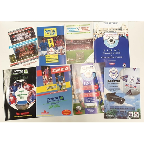 183 - F.A. Full Members Cup Final Programs 1986 - 2000 Full Set from the Old Wembley Stadium.