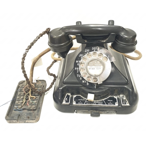 277 - 1930s/40s Dial up telephone with extension, exchange switch and numbers drawer. Very collectable, ne... 