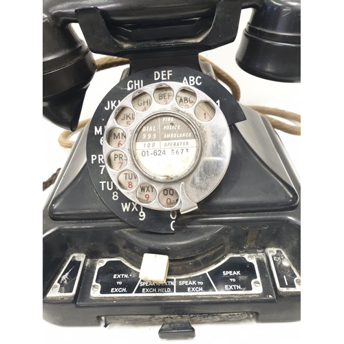 277 - 1930s/40s Dial up telephone with extension, exchange switch and numbers drawer. Very collectable, ne... 