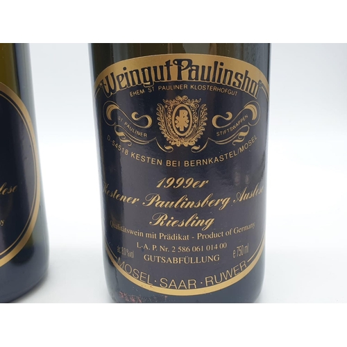 391 - 3 Bottles of Kestener, Paulins Berg, Auslese 1999 Reisling.