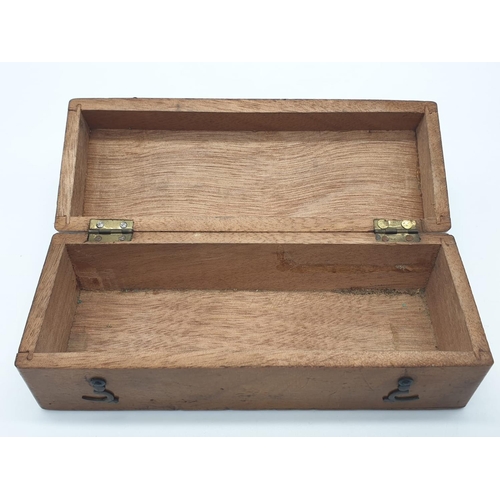 555 - 2x wooden Victorian instrument cases, 17 x 6cm