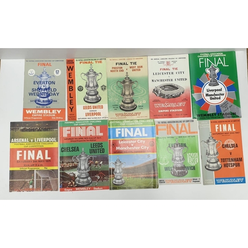 8 - F.A. Cup Final Programs from 1963 - 2000 including the 1993 replay & 1996 which are very rare.