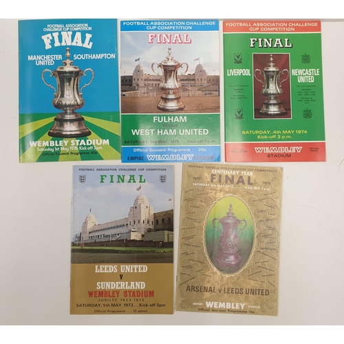 8 - F.A. Cup Final Programs from 1963 - 2000 including the 1993 replay & 1996 which are very rare.