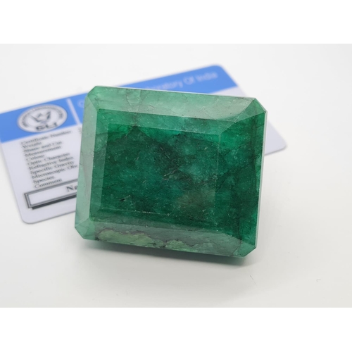 116 - 599ct Rectangular shaped emerald gemstone