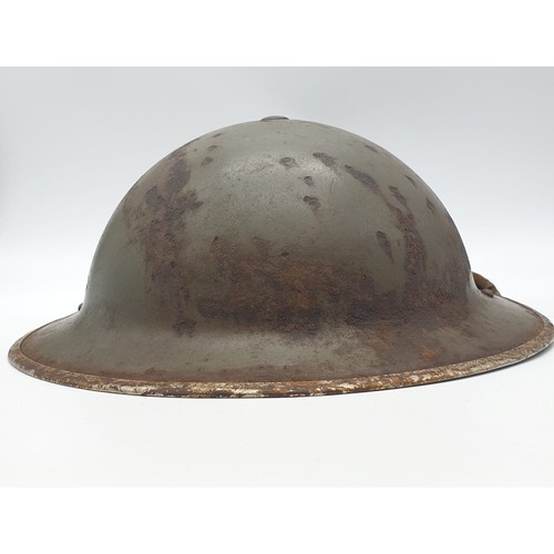 58 - WW2 British “Tommy” Helmet & Liner with painted insignia of the 50th Northumbrian Infantry Division.... 