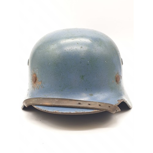 21 - WW2 Kriegsmarine M40 Helmet. A lovely salty cellar find from Keil, Germany.