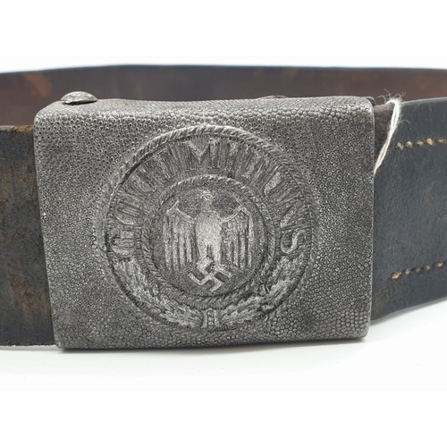 25 - WW2 German Army Leather Belt & Buckle.