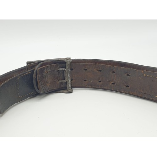 25 - WW2 German Army Leather Belt & Buckle.