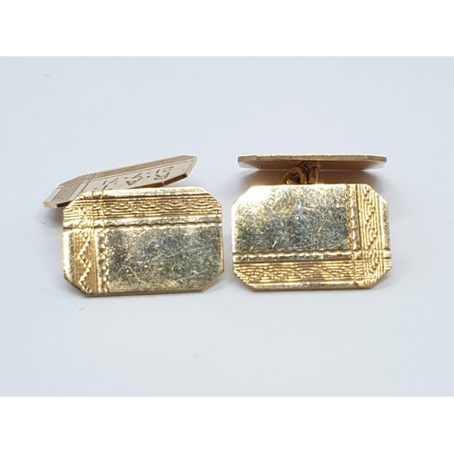 145 - A pair of 9ct Gold cufflinks dated 1971, 4.2g