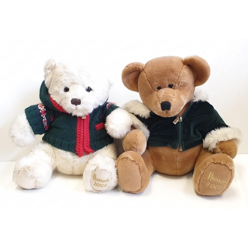 95 - Two Harrod's Teddy bears 2001 and 2006. Approx. 40cm.