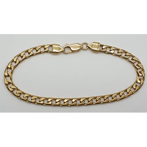 126 - 18ct yellow gold link bracelet, weight 17.2g and 20cm long approx