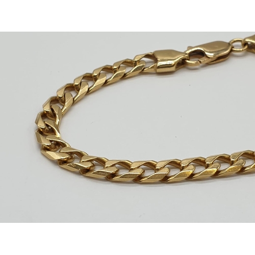 126 - 18ct yellow gold link bracelet, weight 17.2g and 20cm long approx