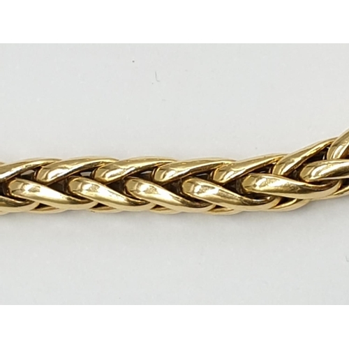 193 - 18ct yellow gold rope bracelet, weight 16.7g and 20cm long approx