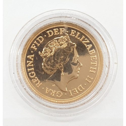 42 - Gold sovereign 2019 uncirculated, weight 8g of 22ct gold