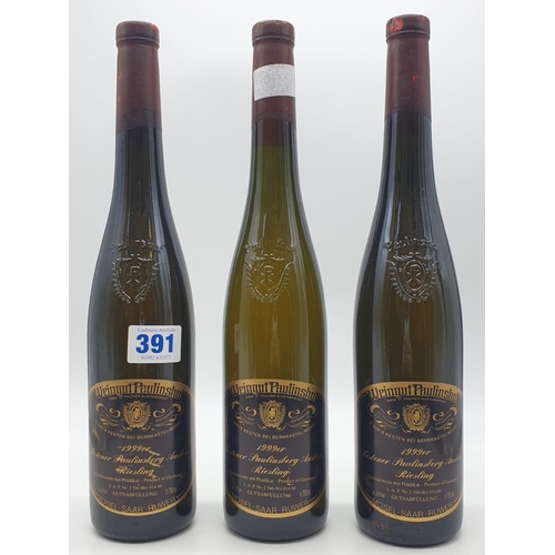 887 - 3 Bottles of Kestener, Paulins Berg, Auslese 1999 Reisling.