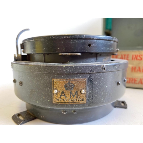 188 - WWII Type PSM Aviation Compass, Original Box and Carrying strap.