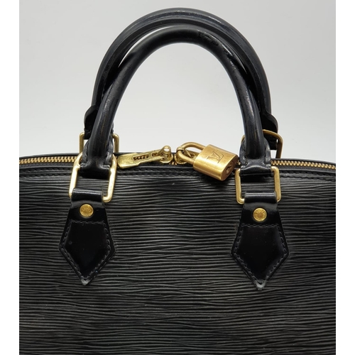 12 - Louis Vuitton Black Alma E.P.I. With Original  Receipt from Louis Vuitton (Selfridges)