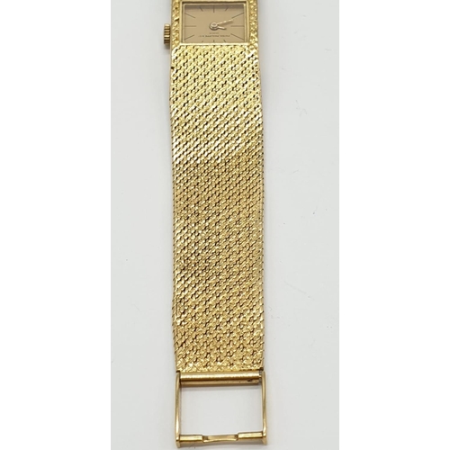 116 - Vintage Patek Philippe 18ct solid gold ladies watch, manual wind 18mm case, length 15.5cm , weight 5... 