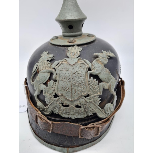 10 - WW1 1915 Model Württemburg Pickelhaube. Nice markers mark.