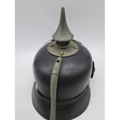 10 - WW1 1915 Model Württemburg Pickelhaube. Nice markers mark.