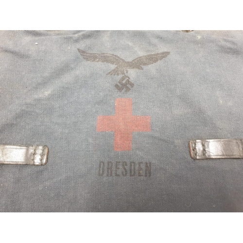 133 - WW2 German Luftwaffe Medical Bread Bag-Marked Dresden.