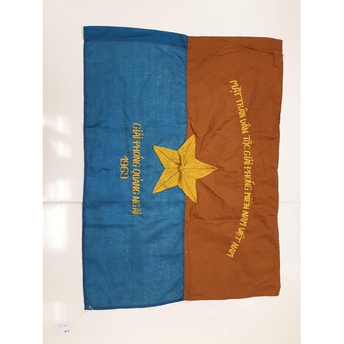 177 - Vietcong Victory Banner Quang Ngai-1968/69 80x60cm.