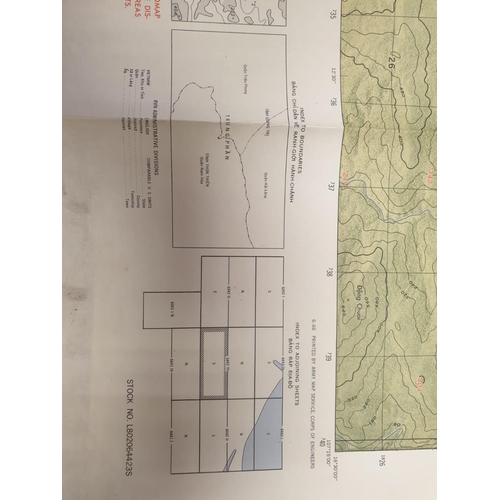 47 - Vietnam War Era US Military Pictograph Jungle Map & Compass. Both dated 1965.