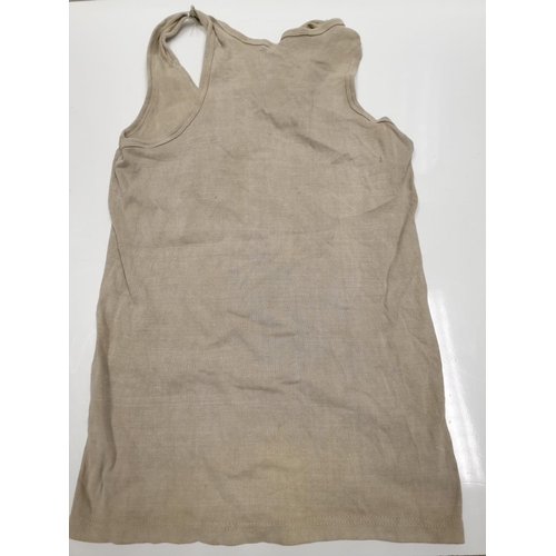 94 - WW2 German 3rd Reich Sports Vest. With insignia of the Leibstandarte, SS Panzer Division.