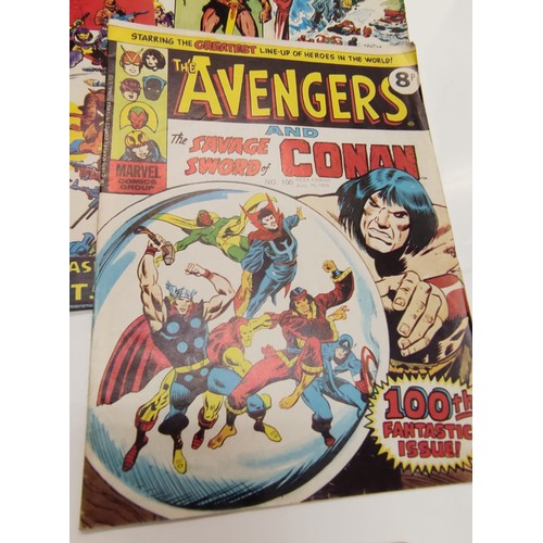 15 - 25 x Marvel comics. The Avengers. Dating from 1974-1976