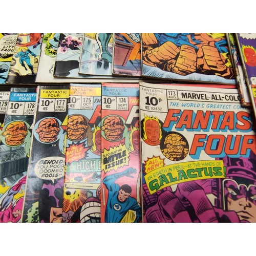 154 - 30x Marvel Fantastic four mid 1970s editions. Used, in good condition.