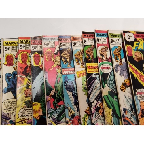 154 - 30x Marvel Fantastic four mid 1970s editions. Used, in good condition.