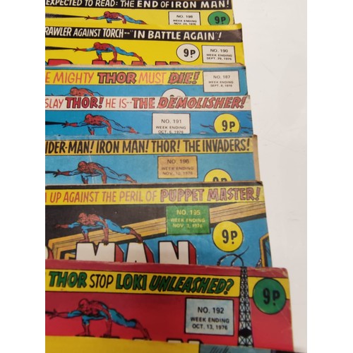 43 - 29 x Marvel comics. 1977 Super Spider-Man and the Titans.