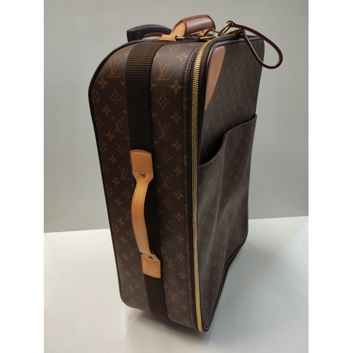 117 - Louis Vuitton, Pegase 55 Cabin Suitcase in brown monogram. Excellent condition. 60cm high.