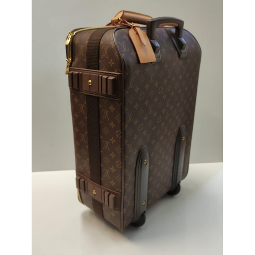 117 - Louis Vuitton, Pegase 55 Cabin Suitcase in brown monogram. Excellent condition. 60cm high.