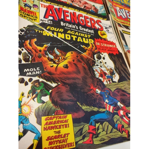 153 - 17 editions of Vintage 'The Avengers' Marvel Comics.