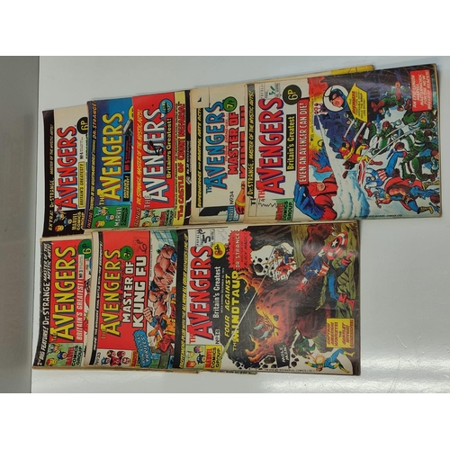 153 - 17 editions of Vintage 'The Avengers' Marvel Comics.