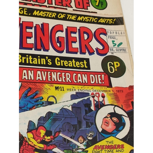 153 - 17 editions of Vintage 'The Avengers' Marvel Comics.