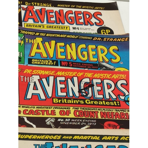 153 - 17 editions of Vintage 'The Avengers' Marvel Comics.